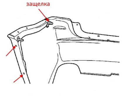 diagram of rear bumper Jeep Grand Cherokee WJ (1999-2004)